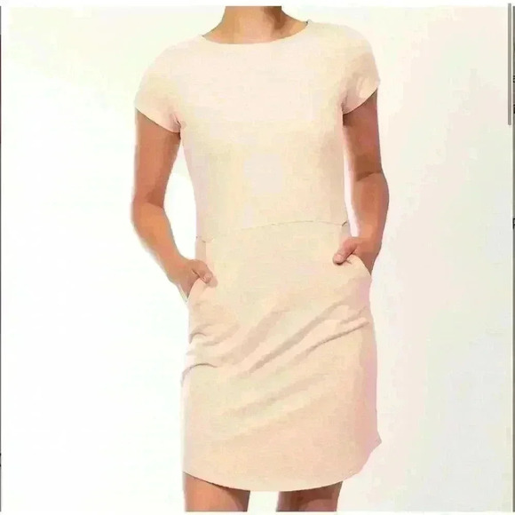 Synergy Pink Organic Clothing French Terry Matinee Dress Medium GOTS Certified - Picture 1 of 6